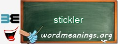 WordMeaning blackboard for stickler